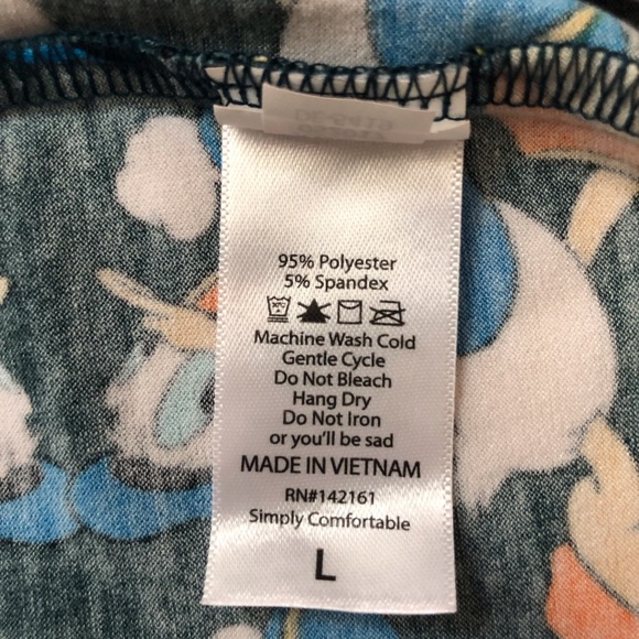 LuLaRoe Irma L Disney Donald Duck top - Picture 5 of 5